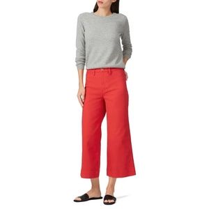 Madewell Emmett Wide Leg Crop Pants in Red 29